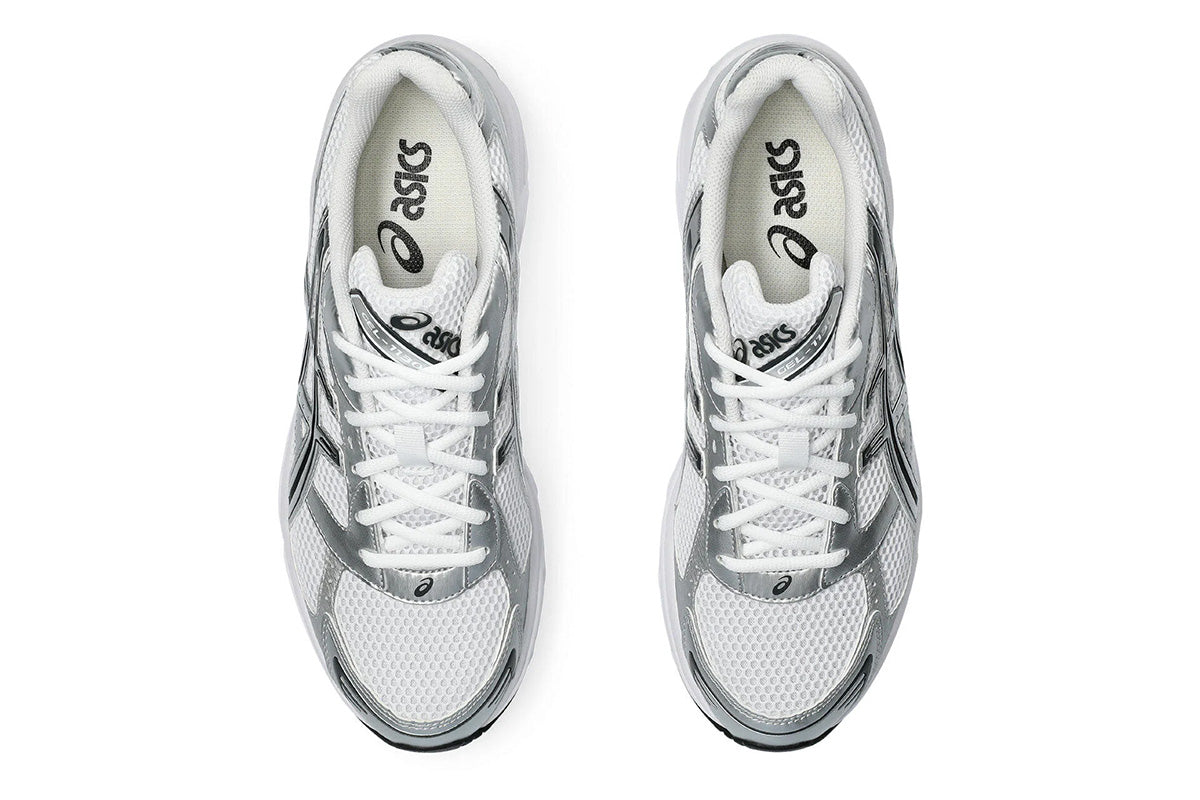 Retro Runner Sneakers – White, Silver & Black